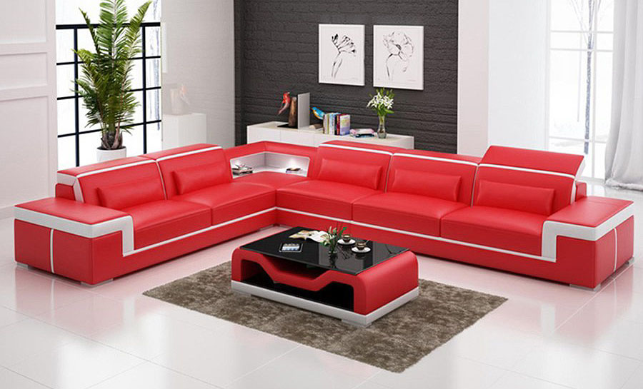 Ruby - L - Leather Sofa Lounge Set